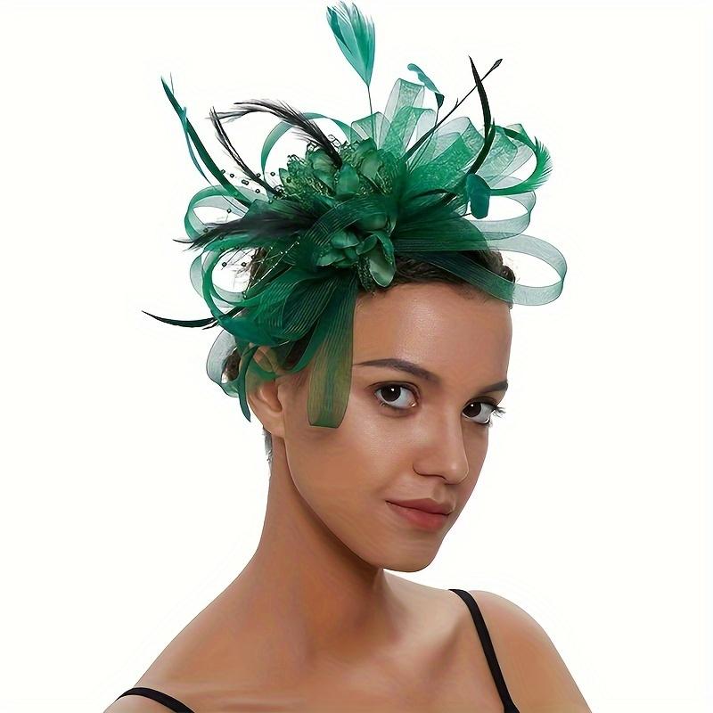 1pc Elegant Mesh Flower Fascinator Hat with Pink Floral Accents and Tulle Detail - Vintage-Inspired Hair Accessory for Parties, Tea Parties
