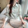 Women's Striped Cotton Casual Shirt - Stylish Age-Reducing Top for Spring & Autumn 2024