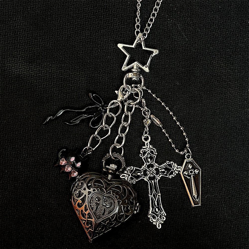 Chaîne de Montre à Gousset Creuse Design Steampunk Horloge Pendentif Collier Vintage Bijoux Montre Hommes Femmes Sac Cadeau Breloque
