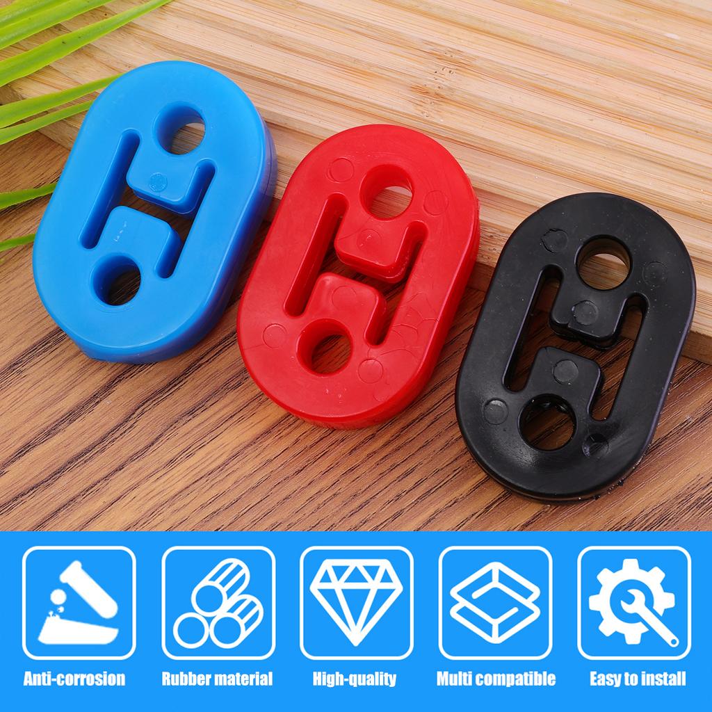 Lifting Towing Wheel Muffler Support Shock Absorber Automobile Universal Two Holes Exhaust Pipe Hanger Cushion Rubber Parts