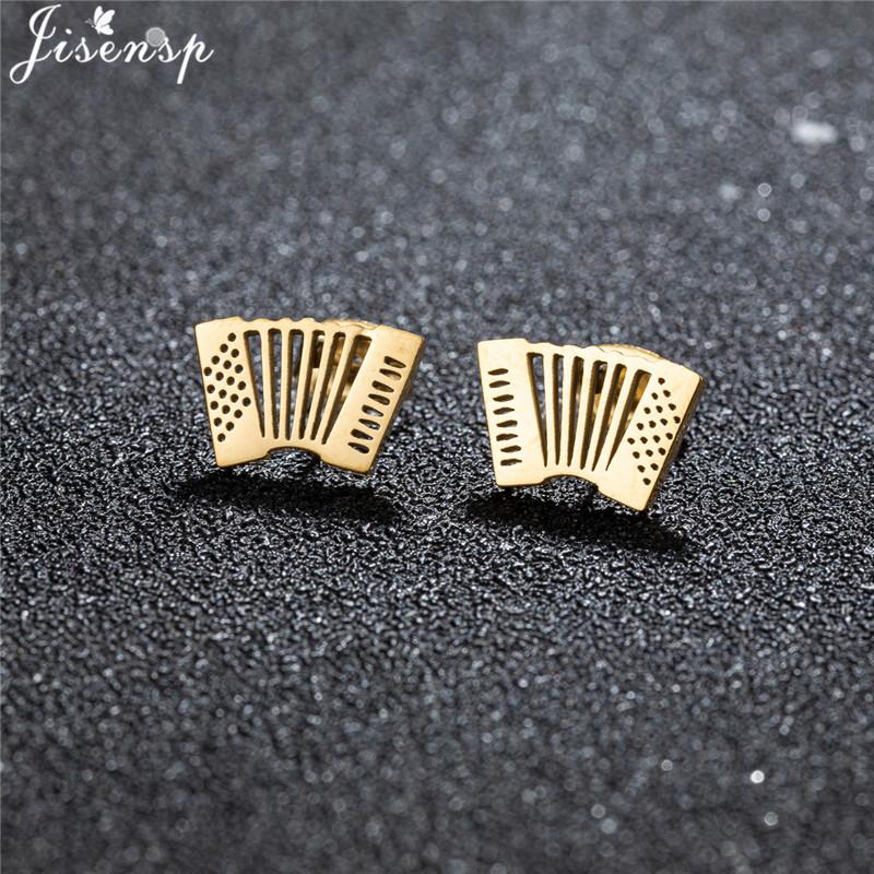 Unique Christmas Earring Stainless Steel YES NO Cactus Footprint Music Stud Earrings for Women Tiny Star Boots Jewelry Girl Gift