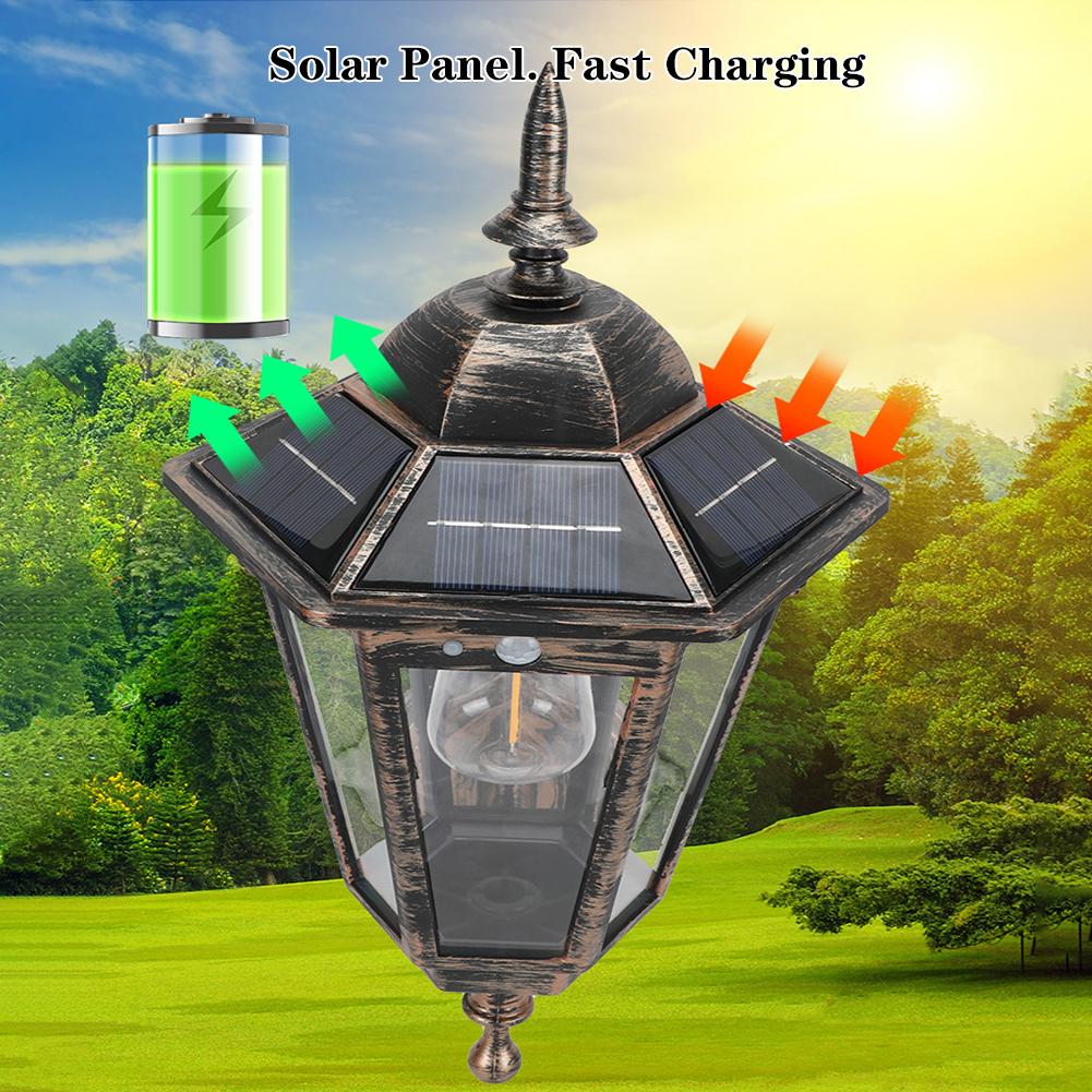 Solar Porch Lights Outdoor Motion Sensor, Exterior Front Security Lamps, Wall Lanterns With 3 Modes, IP65 Waterproof For Patio Fence Garage