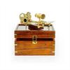22.86 Cm Large Brass Sextant with Glass Wooden Box Nautical Navigation Collection Pirate's Gift Decor Ideas Marine Instruments