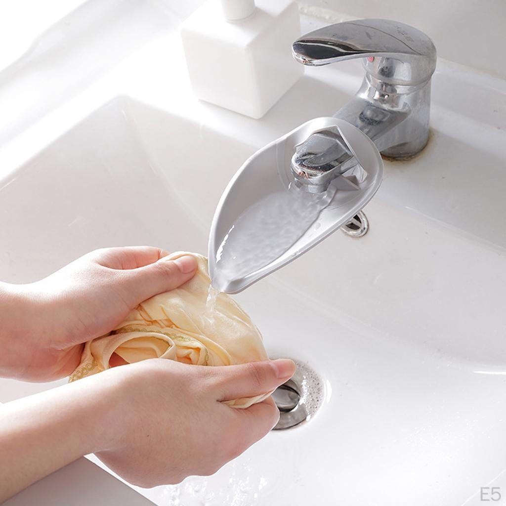 Bathroom Faucet Flexible Tap Waterflow Guide for Toddler Kids Hand Washing
