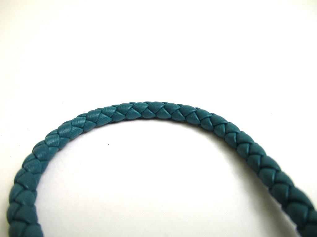 Authentic BOTTEGA BENETA Intrecciato Emerald Green Leather Bangle Bracelet S #a670  Refurbished