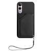 For Vivo V50 Lite 5G Case Card Holder Kickstand Skin-Touch Phone Cover with Wrist Strap
