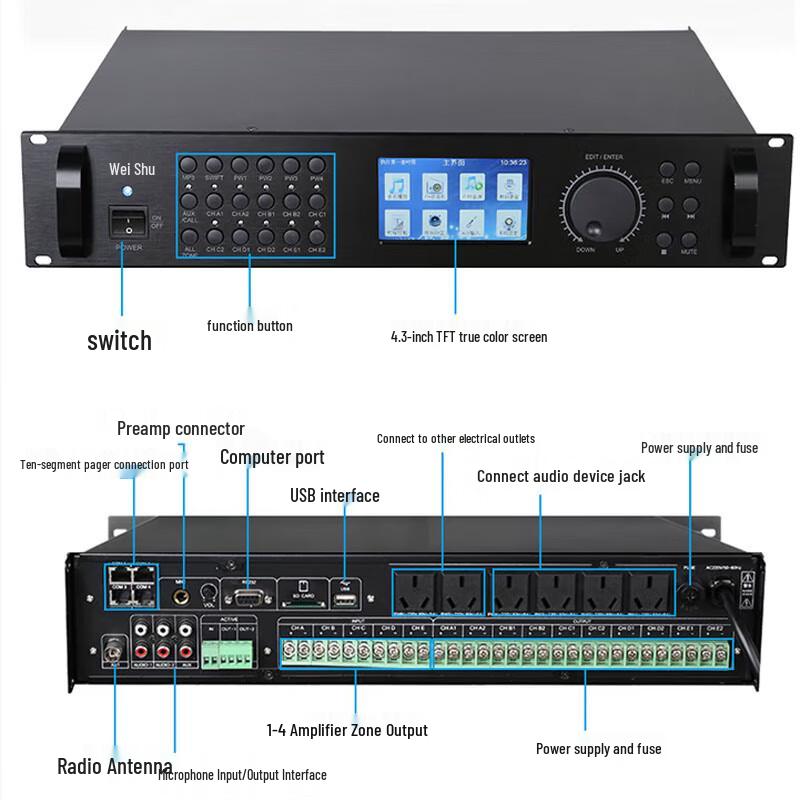 Weishu FD-390-GP Campus PA System Controller