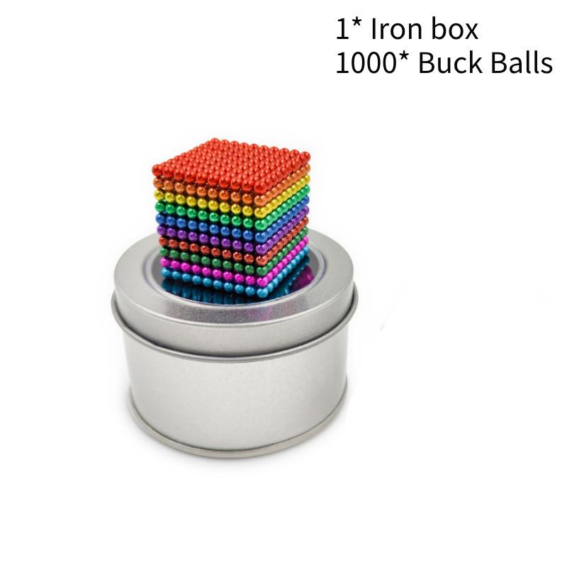 216 Boules Magnétiques Colorées 5mm Jouet Puzzle Éducatif Aimants