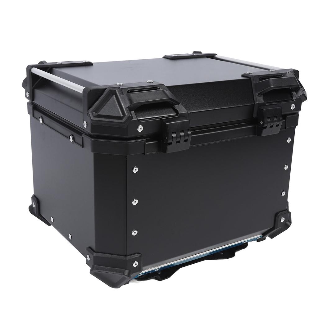Motorcycle Top Box Aluminum Alloy Quick Release Impact Resistant Waterproof 45L Rear Storage Trunk