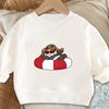 Kids Crewneck Long Sleeve Sweatshirt,Cute Panda Print