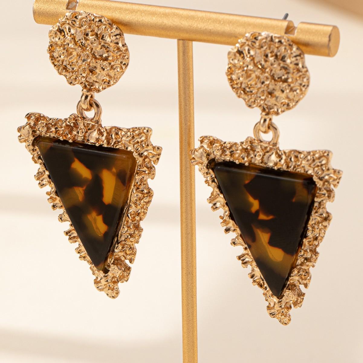 A Pair of Geometric Stud Earrings, Trendy Retro Style Earrings, Exaggerated High-end Earrings. разноцветный