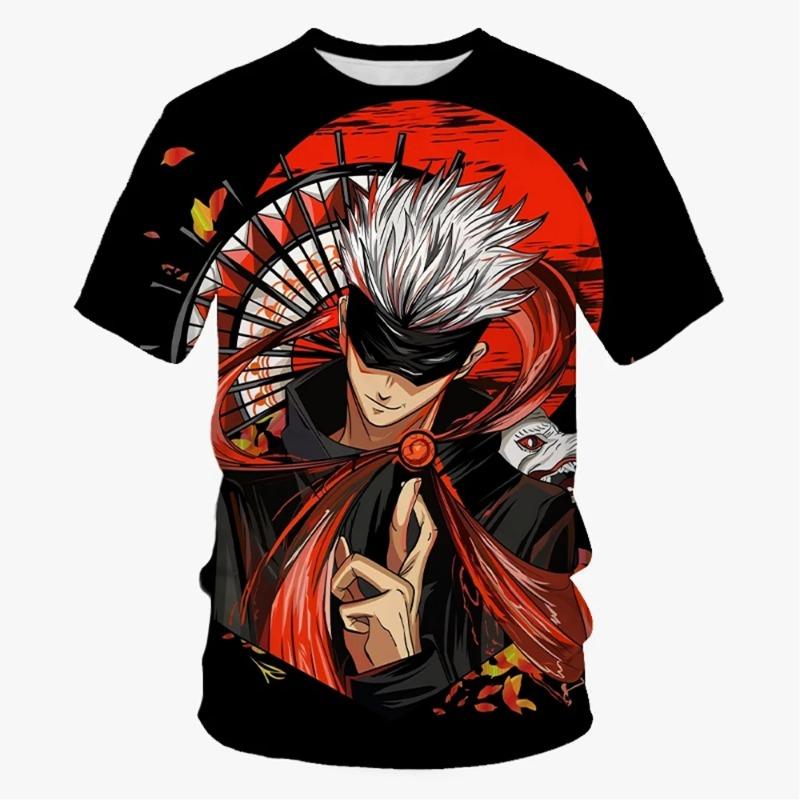 Summer Trendy Anime 3D Printed T-shirt Neutral Fashion Anime Fashion Casual Comfortable Short Sleeve Top S