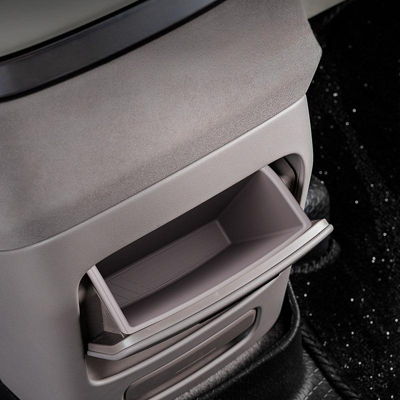 Car Armrest Rear Silicone Storage Box For ZEEKR 7X Central Control Rear Armrest Storage Box Interior Modification Accessories