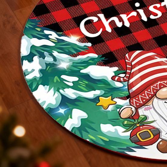 36 Inch Christmas Tree Skirt Cute Snowman/Gnome Rustic Xmas Tree Skirt