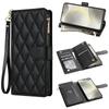 Custodia a Portafoglio Lusso a Tracolla in Pelle a Libro con Slot per Carte Magnetiche per Samsung S26 Ultra S25 Plus S24 S23 A36 A56 Tasca con Cinturino