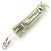 Great CHANEL Hologram Prism Logo Barrette Hair Clip Hair Accessory clear 97P Used