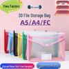 Waterproof 3D Snap Button File Bag: Thickened Transparent PP Dustproof Document Organizer