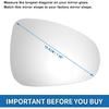 Right Side Mirror Glass Replacement No.7P6857522B/7P6857522C W/Backing Plate for Volkswagen Touareg 2010-2018