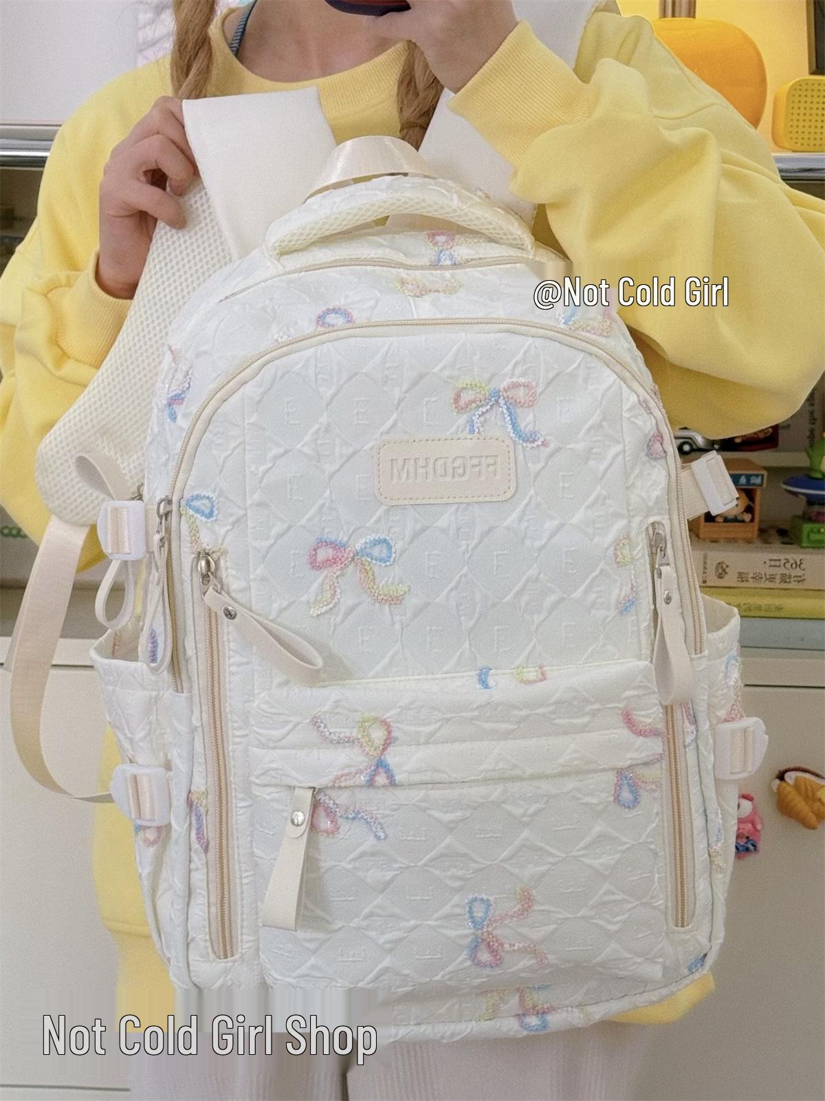 Милый плиссированный рюкзак в стиле Мори с бантом - Легкий и вместительный для учеников средней и старшей школы