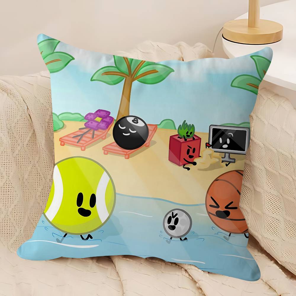 Cartoon B-BFDI Pillow Cover For Bedroom Room And Living Room Sofa Decorative Cushion Cover