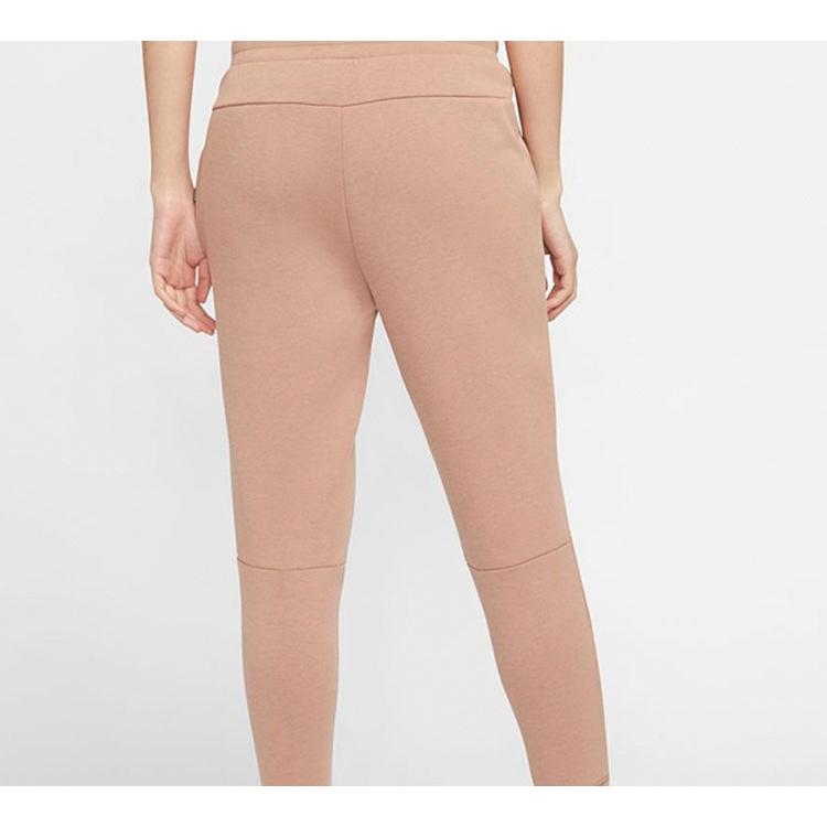 Nike Knitted Sweatpants Women's Desert Yellow Moderate Straight Fit Pants BV3473-283