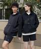 Lazybee [Set] Camp Windbreaker Anorak Jacket + Sports Shorts M Black