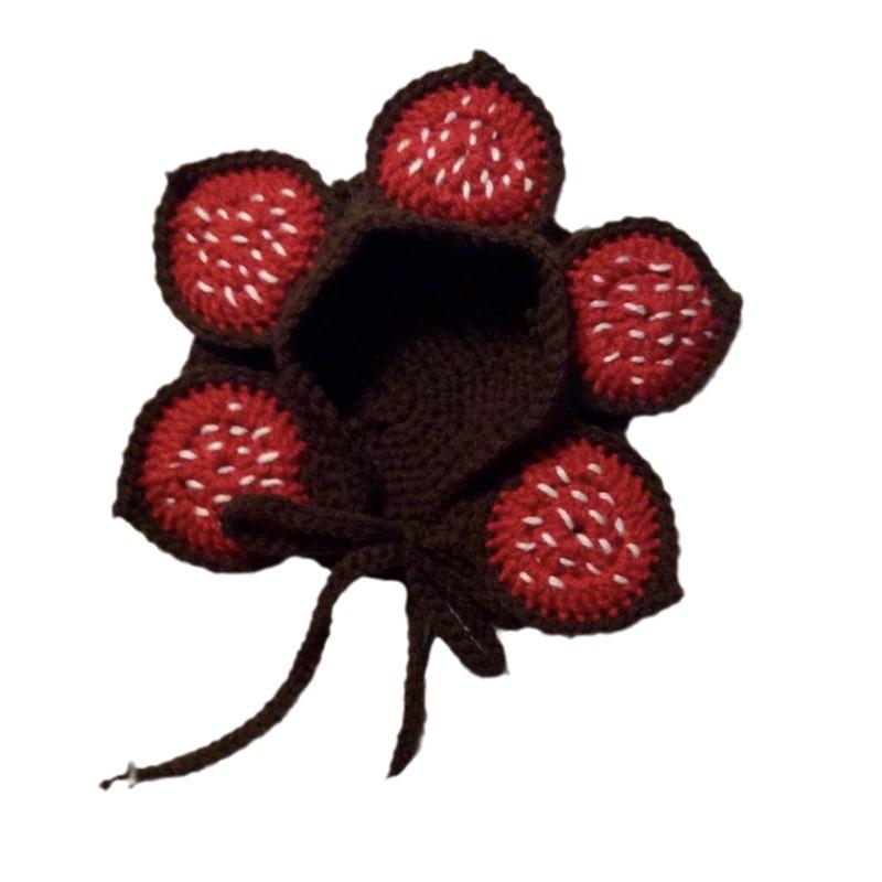 Neue handgehäkelte Horn-Pullovermütze, modische und personalisierte Sturmhaube für Erwachsene