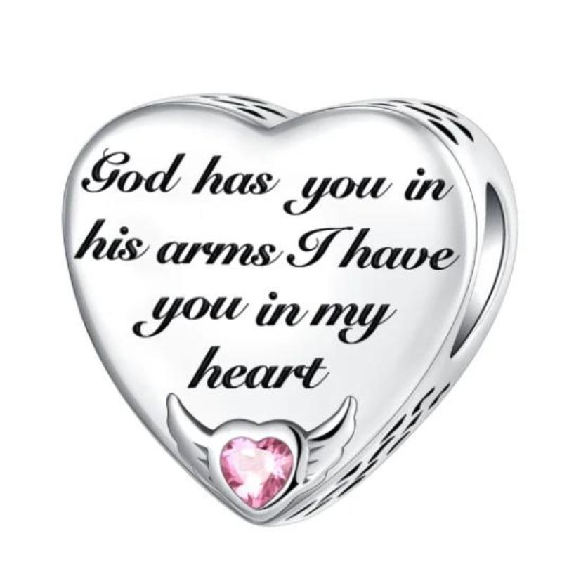 New Heart-Shaped Charms Copper Flower Forever Love Beads Fit Original Bracelets Necklace For Women Diy Jewelry Gift