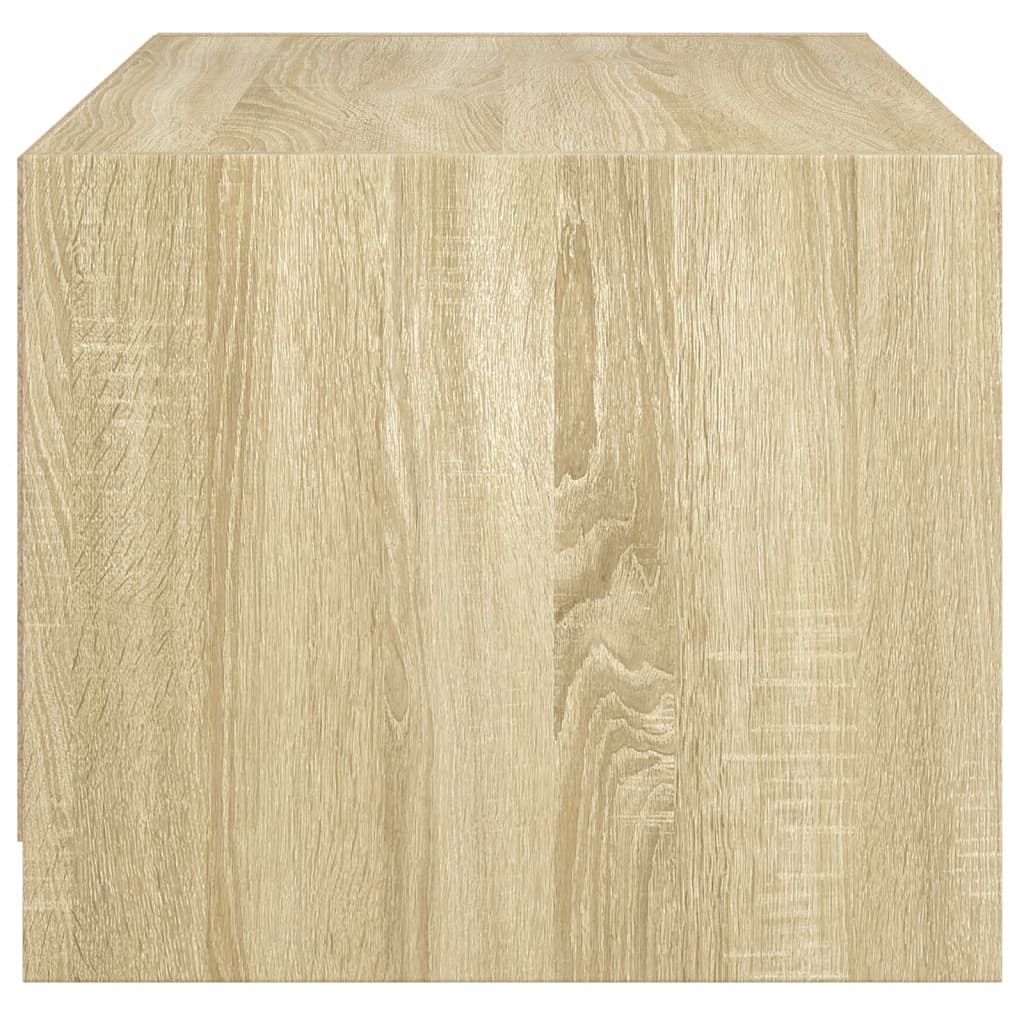  Coffee Table with Glass Doors, Sonoma Oak, 68x50x42 Cm