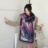 Dream World oil painting scarf women's autumn and winter new imitation cashmere shawl temperament with warm shawl scarf