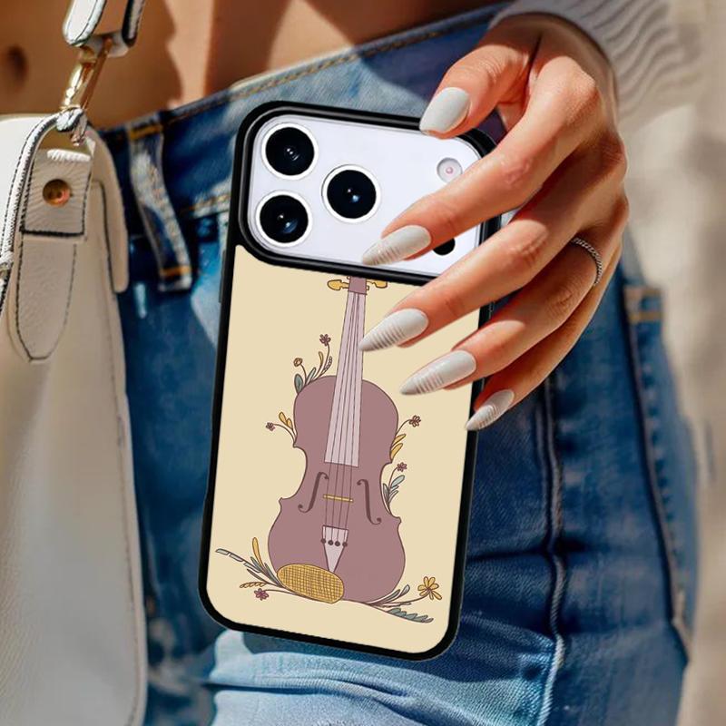 Musical Notes Violin Classical Phone Case For iPhone 17 Air 14 15 13 12 Max Cover For Apple 16e 11 Pro Max Plus Coque