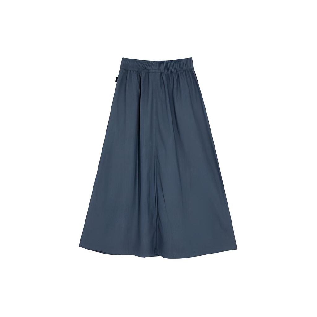 Puma Einfarbig Atmungsaktiv Locker Mittelhoch Taille Lässig Langer Rock Damenröcke Marineblau 627748-59