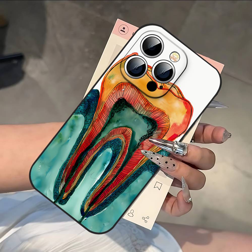 The Dentist Tooth Phone Case For IPhone 17 16 15 14 13 12 11 PRO MAX PLUS Mini TPU Soft To Skin-friendly Case
