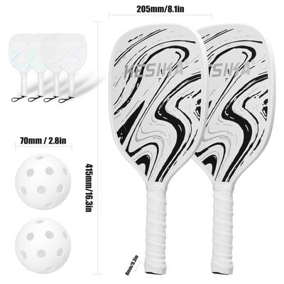 Pickleball Rackets Set Pickleball Paddle Set of 2 Rackets and 4 Pickleballs Balls Pickle-Ball