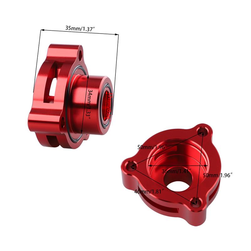 FOR Ford Fiesta/Mustang/Fusion/Edge/Escape/Transit/Bronco 1.5 1.6 2.0 2.3 2.7L Billet Aluminum Red Blow Off Valve Adapter