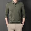 Middle-Aged Men'S Autumn Shirt Long-Sleeved Shirt Dad'S Lapel Spring And Autumn Bottoming Shirt Men'S Top