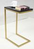 Side table made of Gold Black profiles