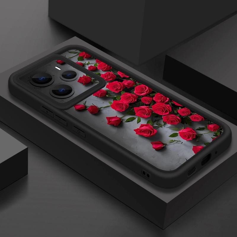 

Red Rose Flowers Pattern TPU Phone Case For Xiaomi 14T Pro 13T Pro Shockproof Soft Silicone Back Cover Fundas For Xiaomi 14T 13T Xiaomi 13T Pro