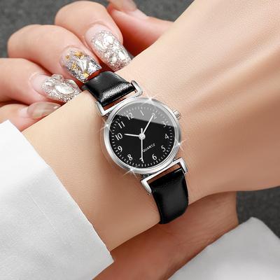 Women Watch Simple Leather Band Analog Quartz Wristwatch for Ladies Clock
