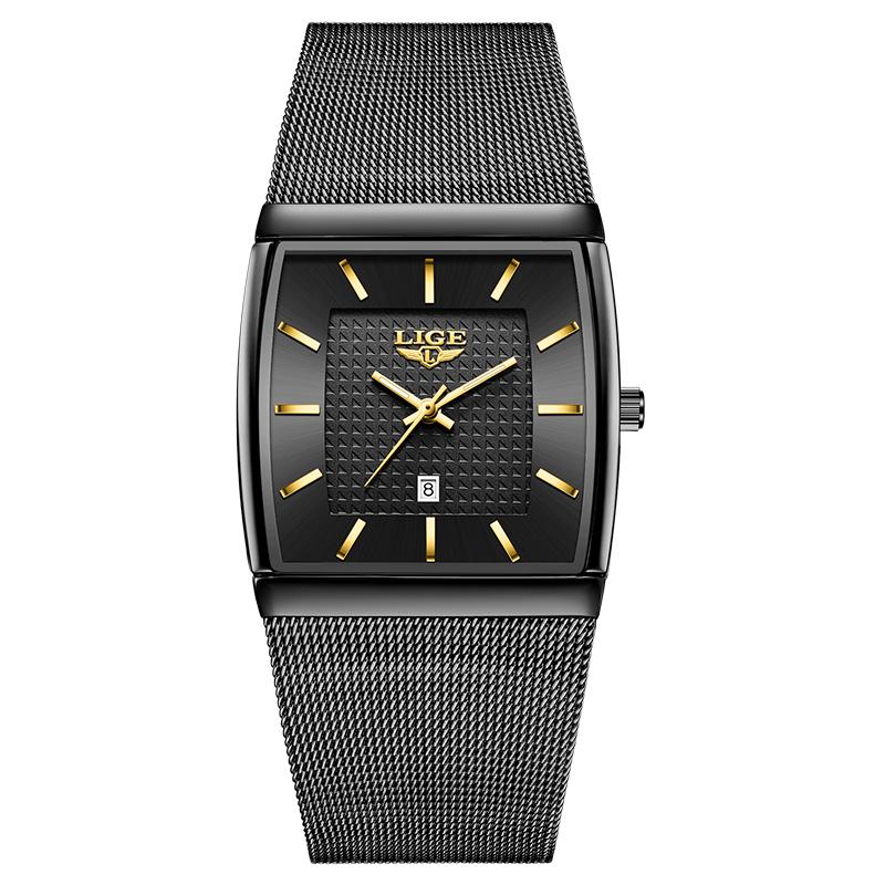 LIGE TOP Damenuhr Elegante Mode Kalenderuhr Damen Wasserdicht Luxus Damen Quarz Armbanduhr Relogio Feminino