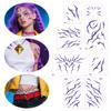 8 Sheets Anime Face Tattoo Sticker Cosplay Tattoos Stickers Prop Fake Body Arm Chest Tattoos Halloween Cosplay Accessories