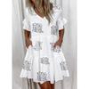 BITCED Fashion Summer Spring Short Sleeve V-Neck Casual Dresses