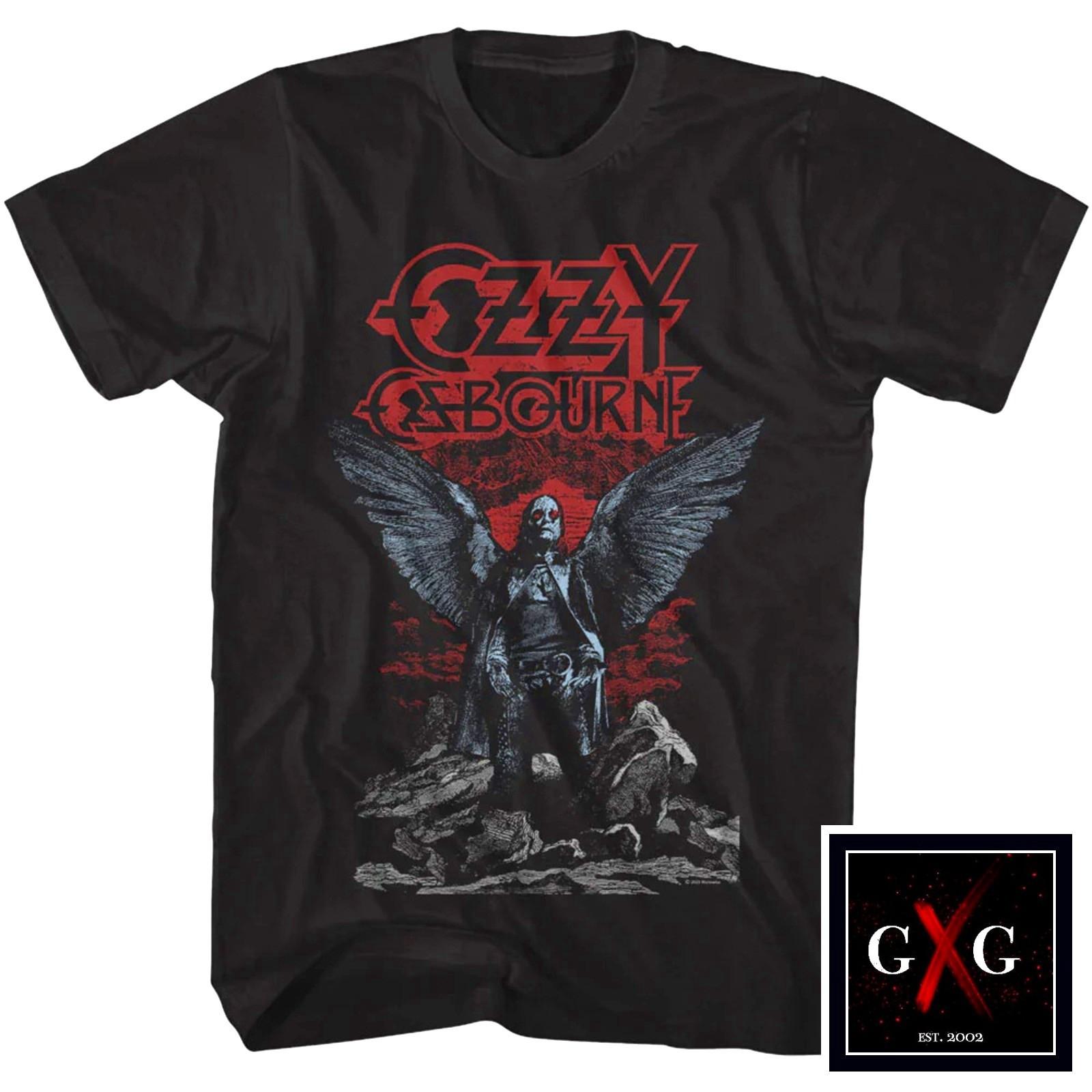 OZZY OSBOURNE cd lgo ANGEL WINGS Official SHIRT MED New scream speak blizzard XXXL