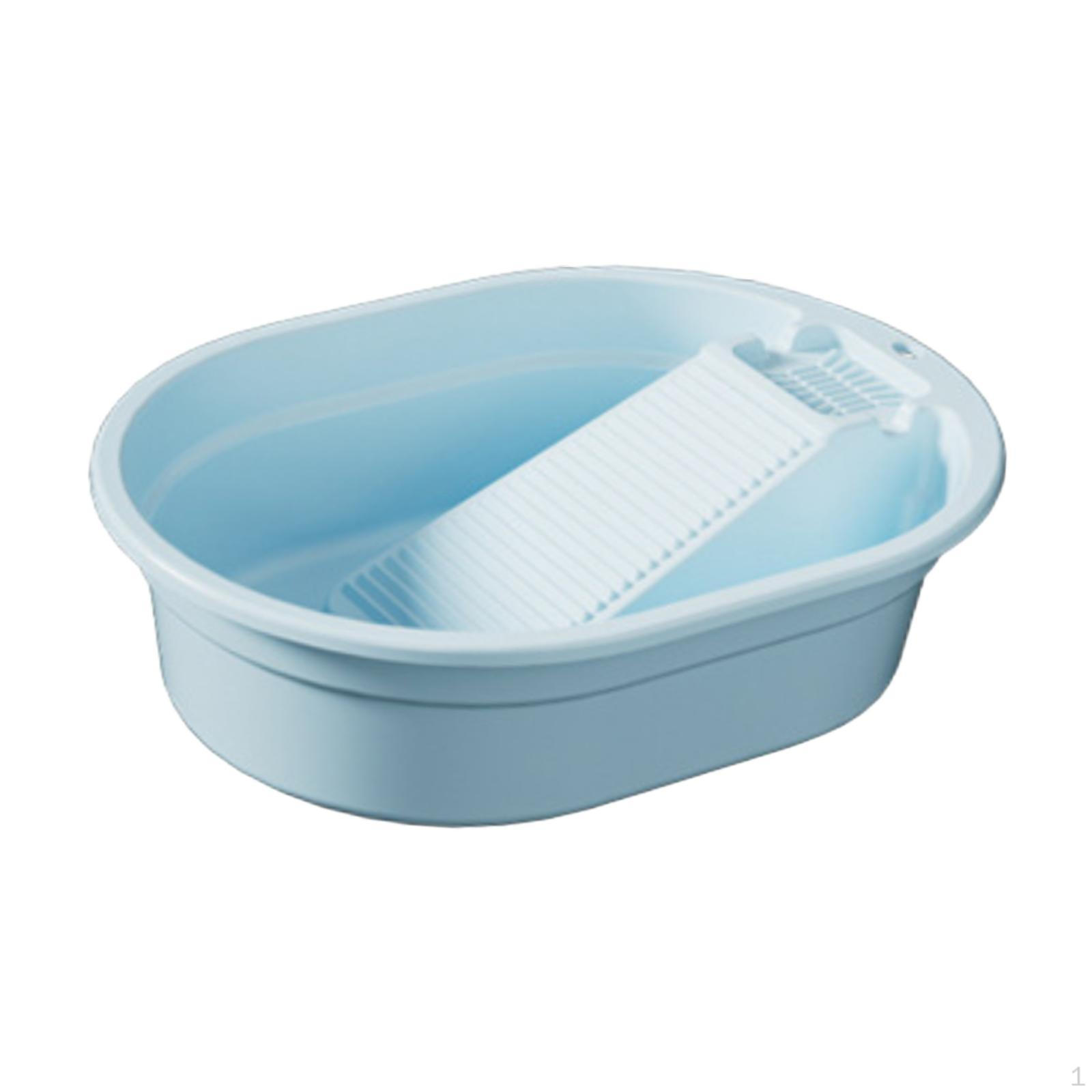 

Laundry Tub with Washing Groove Portable And Space-saving for Efficient of Clothes синій