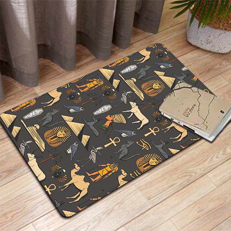 Vintage Egyptian Elements Rug Floor Mat for Living Room or Bedroom Soft and Comfortable Carpet a Gift for Birthday and Holiday.MFF0918208