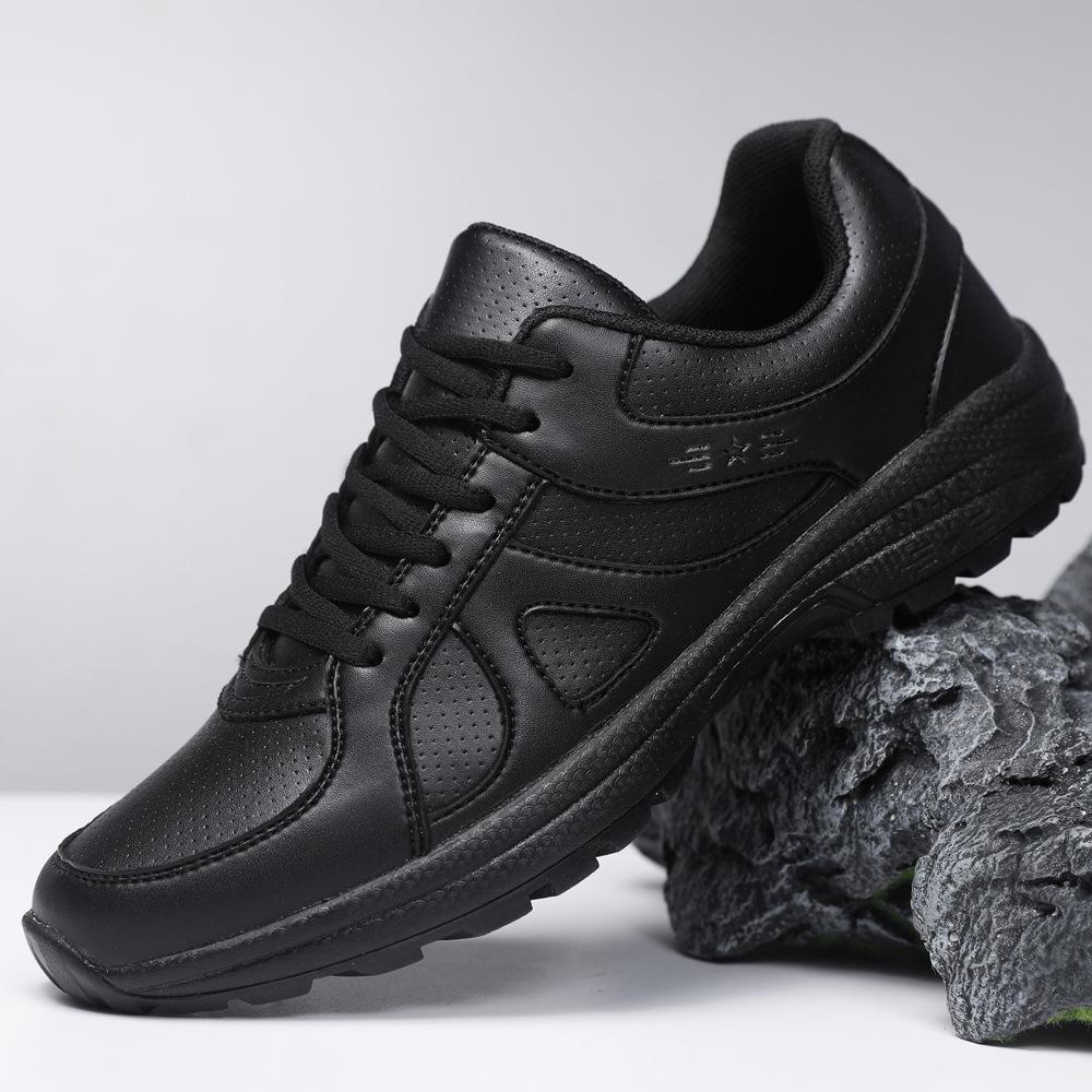 

Large size men s shoes four-season leather surface outdoor ultra-light sole running sports shoes breathable hiking shoes tooling men s shoes 39