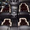 Mats, Retro French-Style Interior Decorative Mats, Non-Slip, Water-Absorbent, Easy-To-Clean Mats, Can Be Cut to Fit, Semi-Enclosed Car Floor Mats
