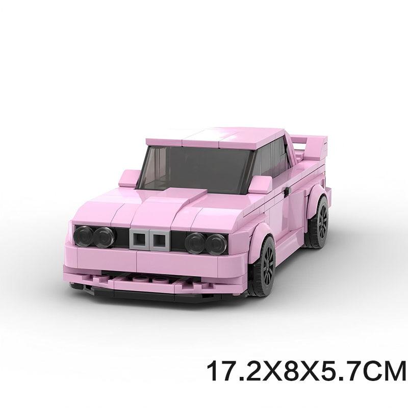 M8 Grid Car Racing Color E30 M3 Model Compatible Puzzle Assembly Building Block Set