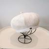Autumn and winter beret children temperament fashion plush Internet celebrities show face small versatile hat painter hat small fragrant wind