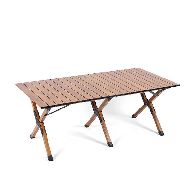 Portable Wood Grain Folding Camping Roll-Up Table